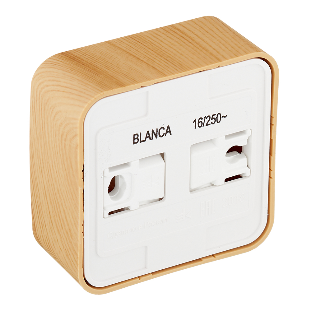 Розетка Systeme Electric Blanca накладная ясень компакт (BLNRA110115)