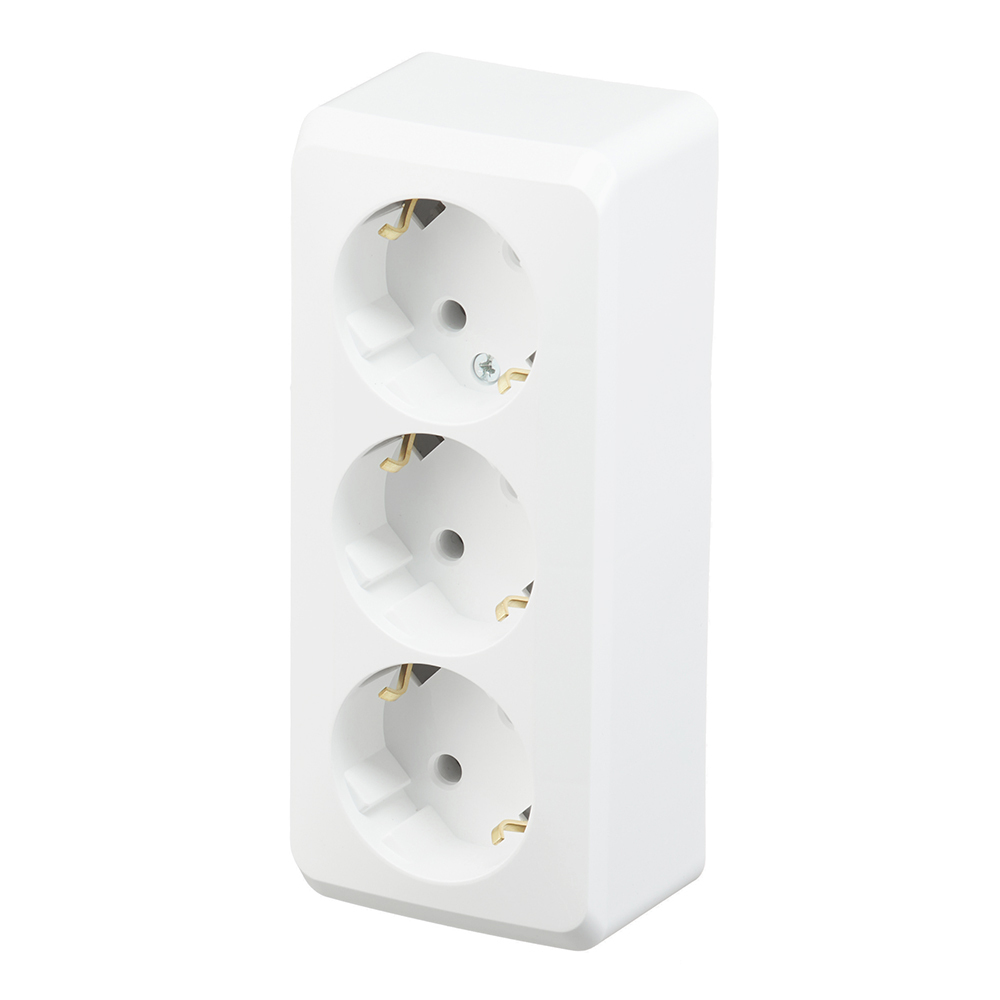 Розетка Systeme Electric Этюд накладная белая (PA16-011B)