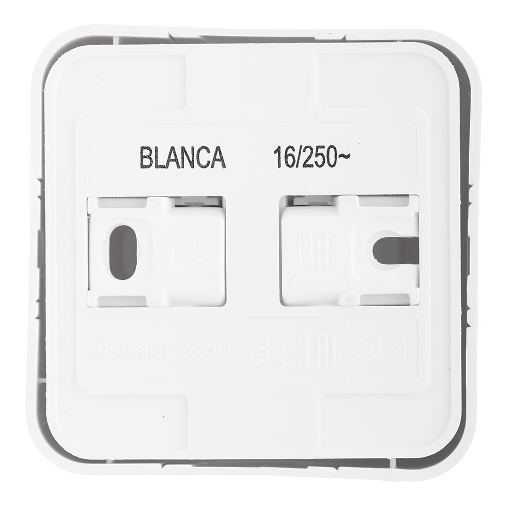 Розетка Systeme Electric Blanca накладная молочная со шторками компакт (BLNRA111112)