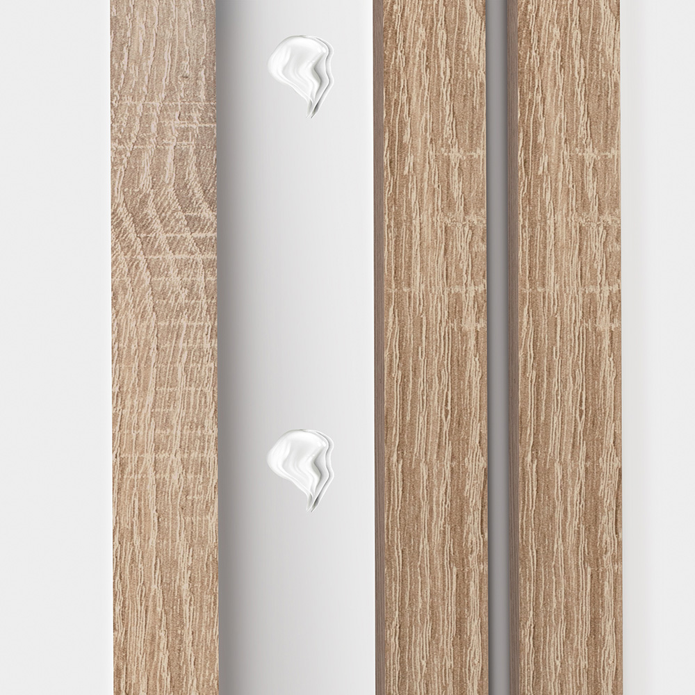 Декоративная рейка МДФ 35х16х2700 мм дуб сонома Стильный Дом