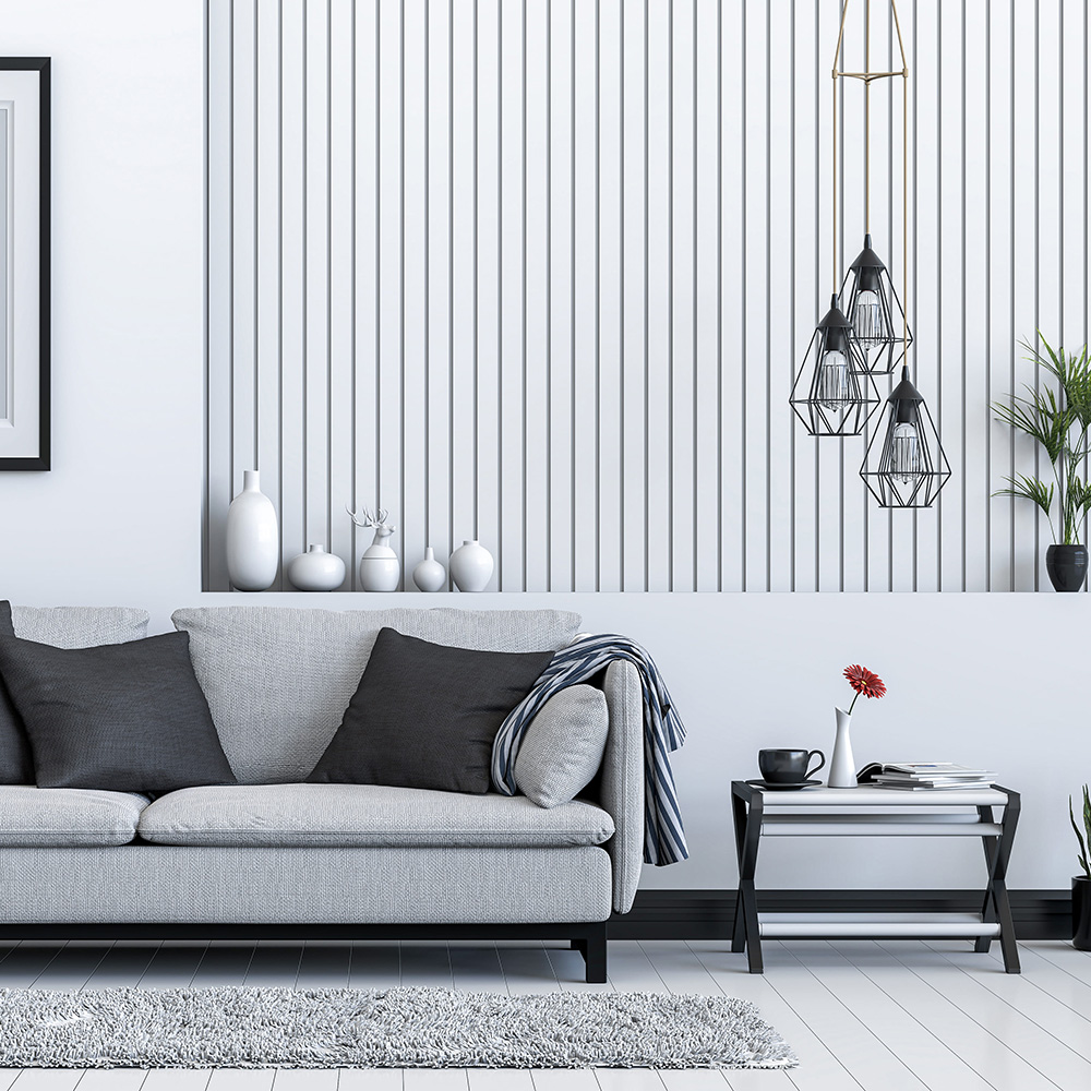 Декоративная рейка МДФ 35х16х2700 мм белая Стильный Дом