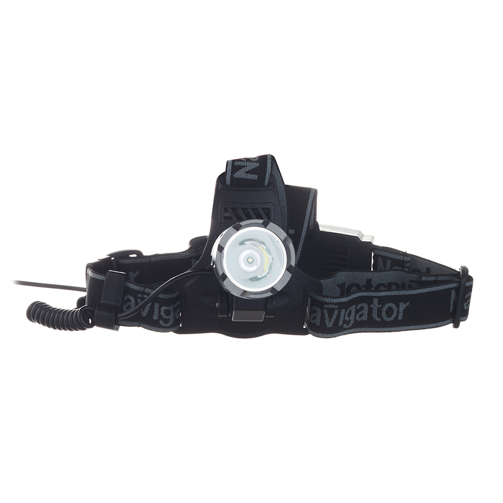 Фонарь налобный Navigator светодиодный 1 LED 5 Вт аккумуляторный Li-Ion 2000 мАч металл/пластик (949737)