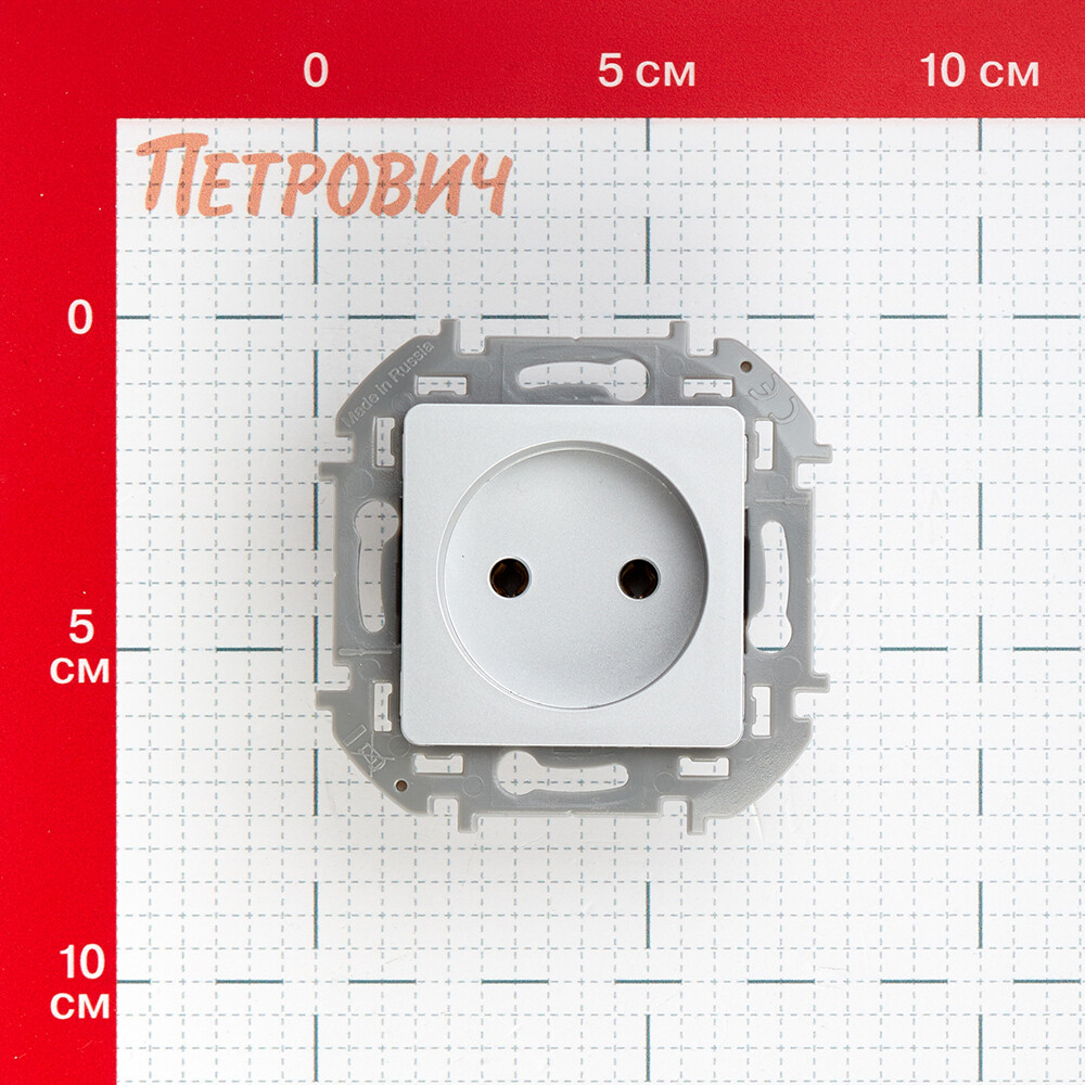 Розетка Legrand Inspiria встраиваемая алюминий (673712)