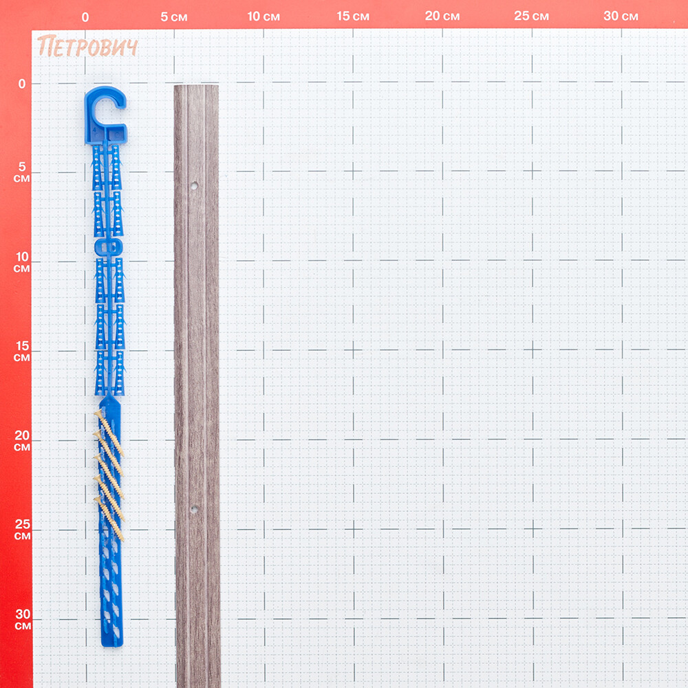 Порог алюминиевый одноуровневый стык 25х900 мм дуб серый