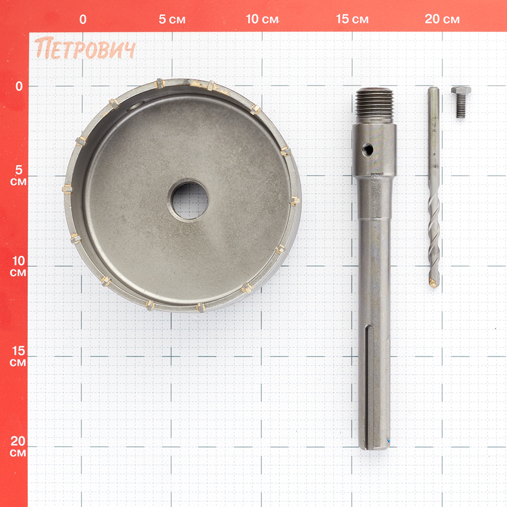 Коронка твердосплавная Практика (917-958) по бетону d125 мм с переходником