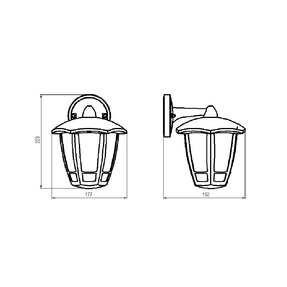 Светильник садово-парковый настенный Svet Сити Дели 3 серый E27 60 Вт IP44 (1202-03011)
