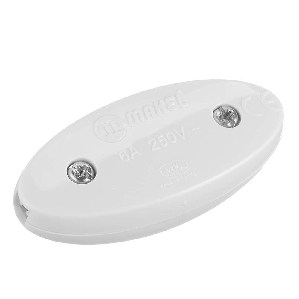 Выключатель кнопочный для светильника Makel IP20 220 В белый (10014)