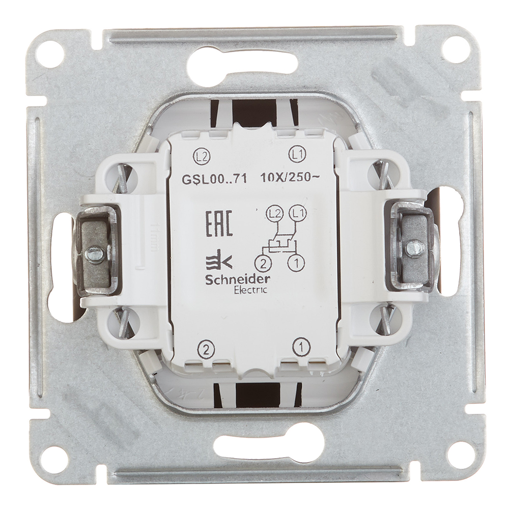 Переключатель Systeme Electric Glossa одноклавишный встраиваемый антрацит (GSL000771)