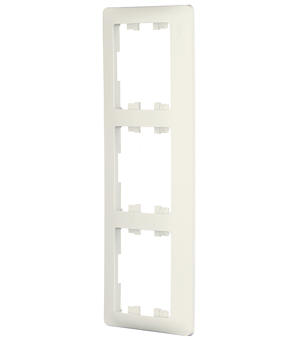 Рамка Systeme Electric Glossa трехместная белая (GSL000103)