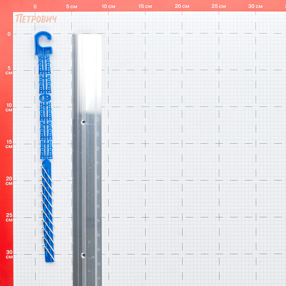 Порог алюминиевый разноуровневый кант 40х1800 мм без покрытия перепад 15 мм