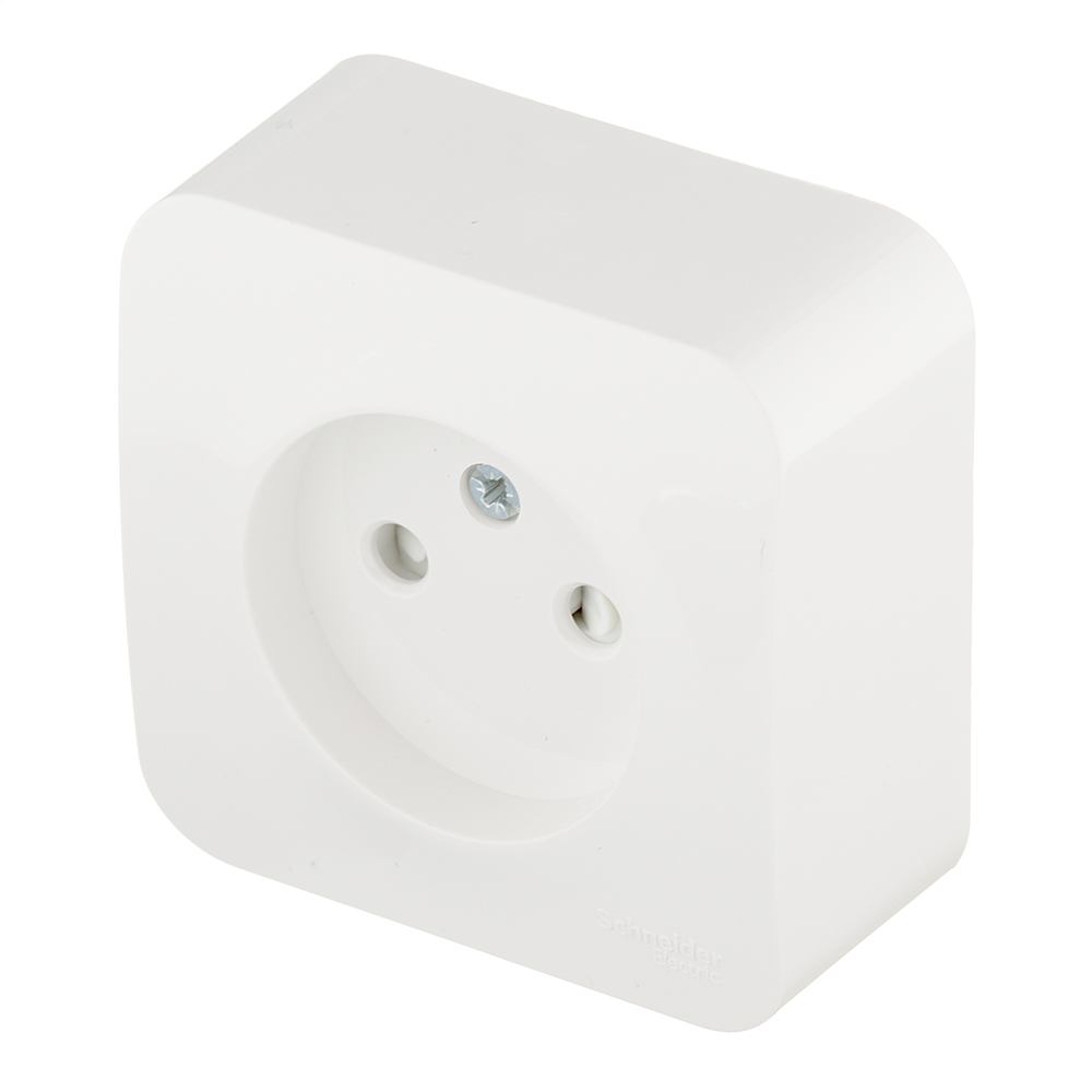 Розетка Systeme Electric Blanca накладная белая со шторками (BLNRA001111)