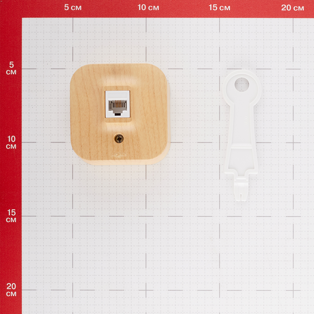 Розетка телефонная Legrand Quteo накладная дерево RJ11 (782274)