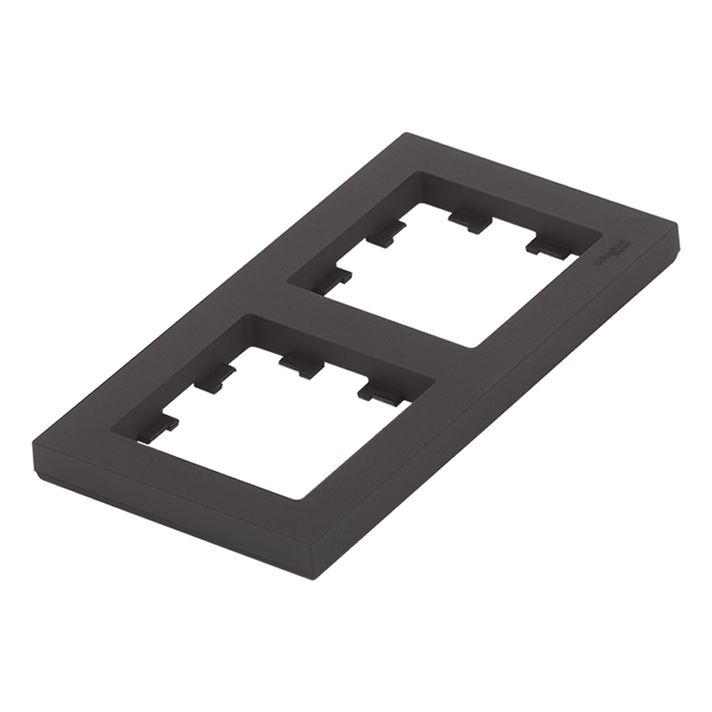 Рамка Systeme Electric AtlasDesign двухместная карбон (ATN001002)