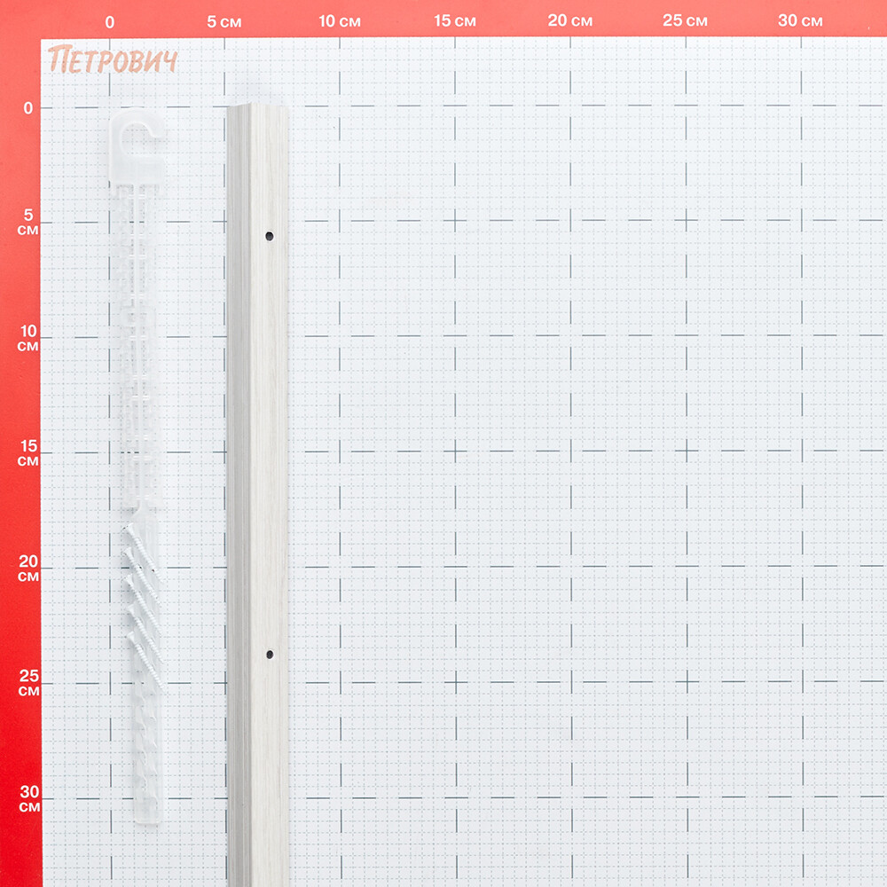 Порог алюминиевый угловой наружный 19х19х900 мм дуб ривалго белый