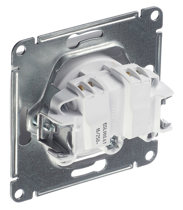 Розетка Systeme Electric Glossa встраиваемая белая (GSL000141)