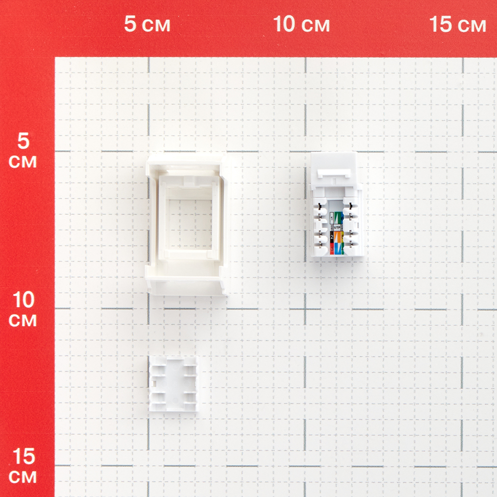 Розетка для кабель-канала телефонная DKC Viva белая RJ12 1 модуль (45018)