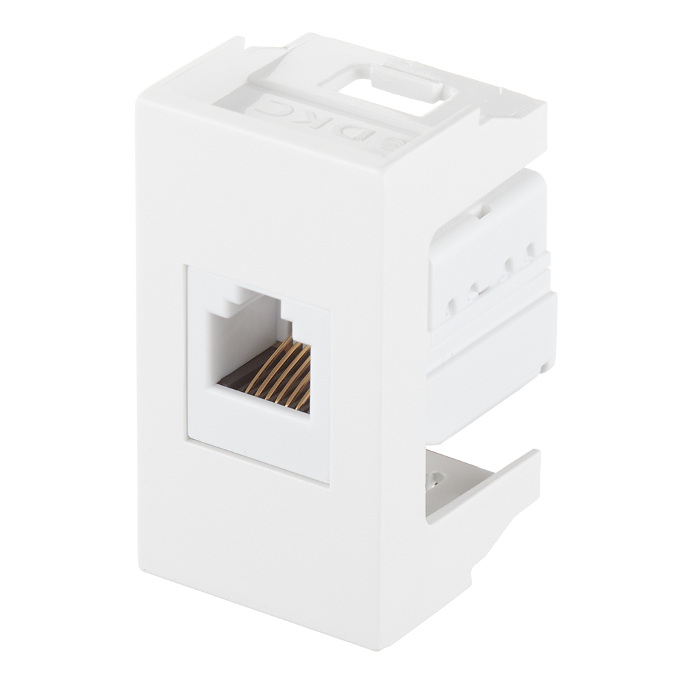 Розетка для кабель-канала телефонная DKC Viva белая RJ12 1 модуль (45018)