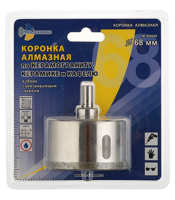 Коронка алмазная Trio-Diamond (400068) по керамограниту d68 мм