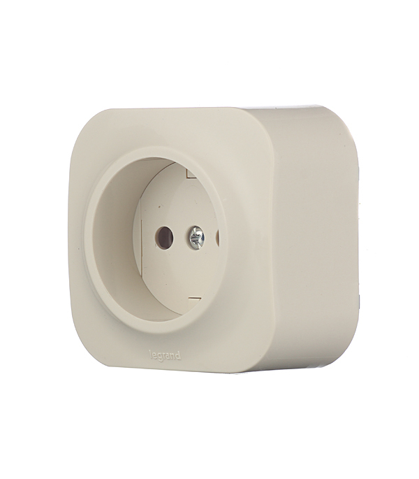 Розетка Legrand Quteo накладная слоновая кость (782240)