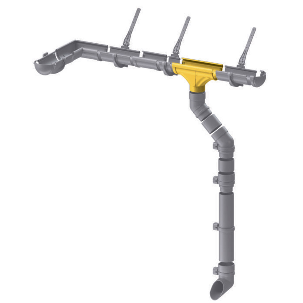 Воронка желоба пластиковая d120-80 мм Docke Standard пломбир RAL 9003