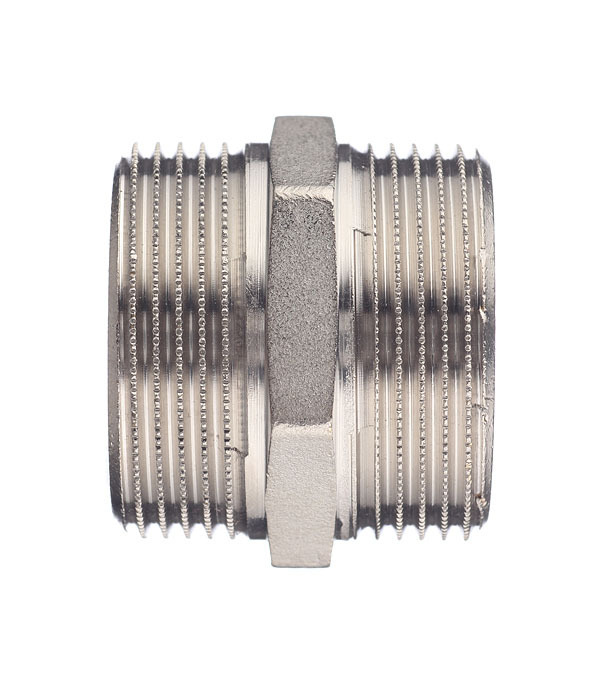 Ниппель Stout 1 1/4 НР(ш) х 1 1/4 НР(ш) латунный (SFT-0004-114114)