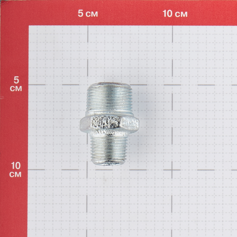 Ниппель переходный Gebo Platinum (245-22V) 3/4 НР(ш) х 1/2 НР(ш) чугунный оцинкованный