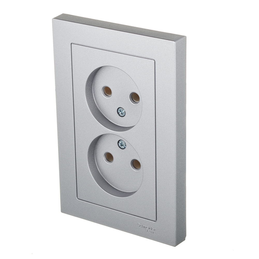 Розетка Systeme Electric AtlasDesign встраиваемая алюминий (ATN000320)