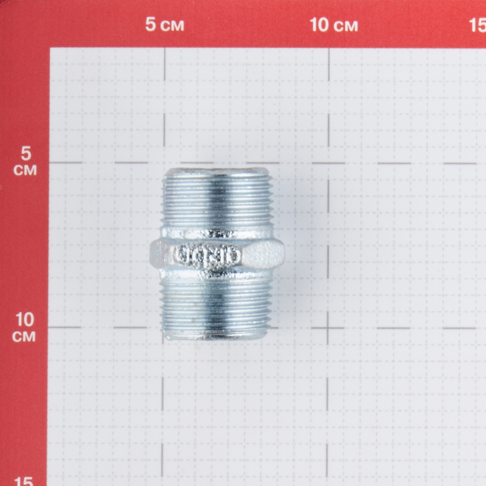 Ниппель Gebo Platinum (280-6V) 1 НР(ш) х 1 НР(ш) чугунный оцинкованный