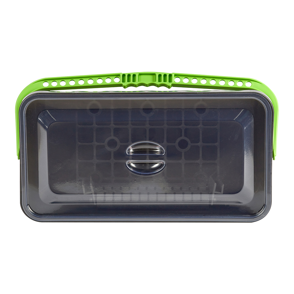 Ведро для мойки плитки пластиковое Wenzo с отжимным роликом и сеткой для губки 24 л