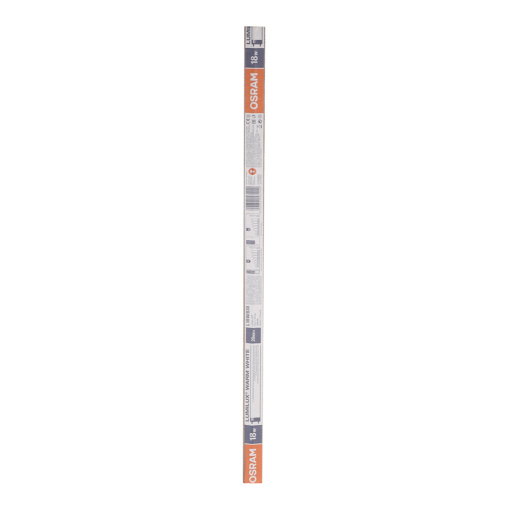 Лампа люминесцентная Osram G13 T8 18 Вт 3000К теплый свет трубка 590 мм (129487/1242)