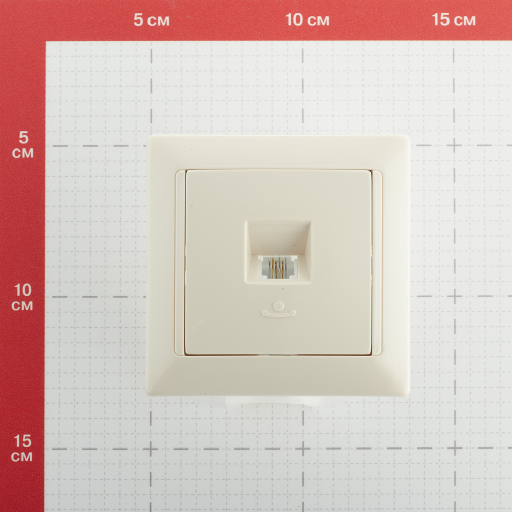 Розетка телефонная Svet встраиваемая бежевая RJ11 (SV1001-0041)