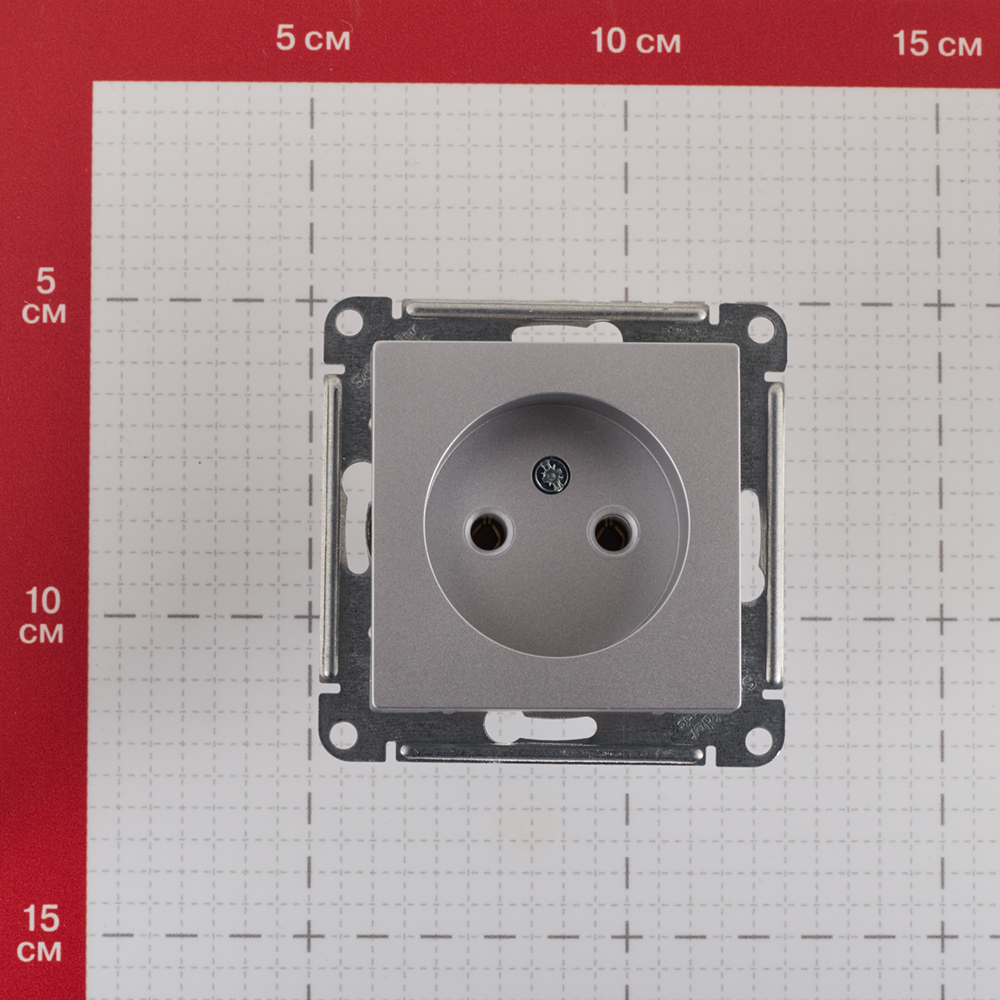 Розетка Systeme Electric AtlasDesign встраиваемая алюминий (ATN000341)