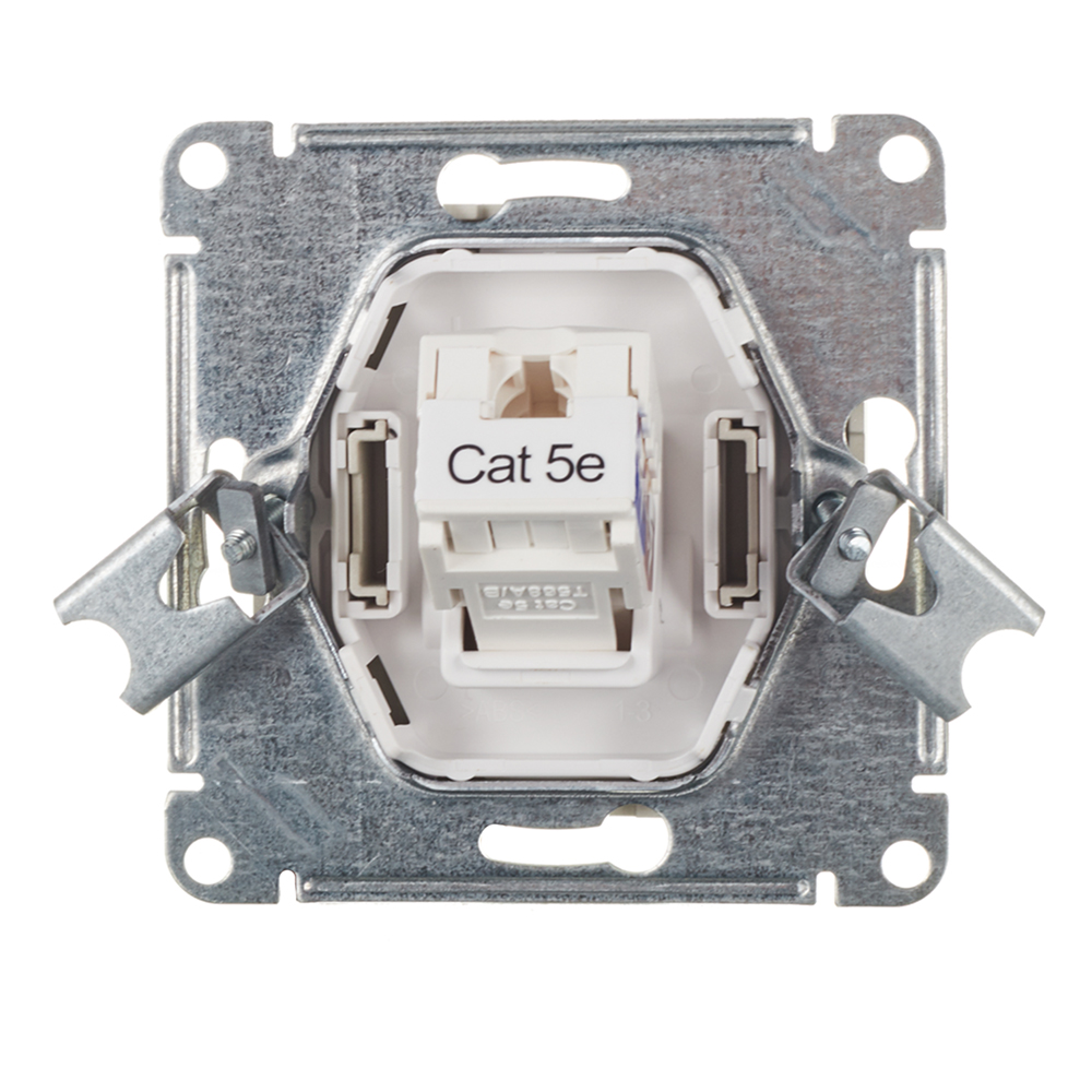 Розетка компьютерная Systeme Electric AtlasDesign встраиваемая алюминий RJ45 (ATN000383)