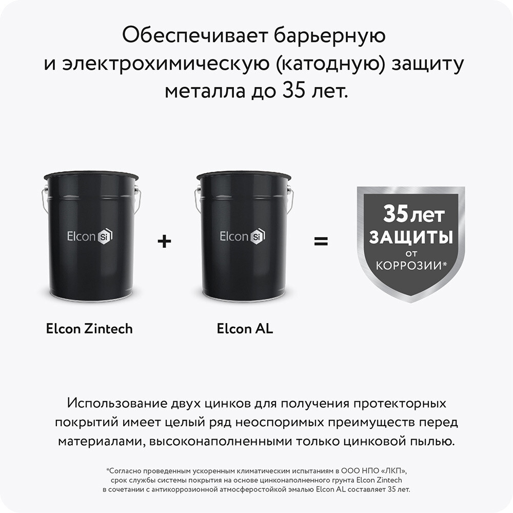 Грунт-эмаль цинконаполненная Elcon Zintech 96 серая матовая 520 мл аэрозоль