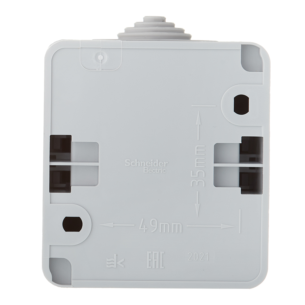 Выключатель Systeme Electric Этюд одноклавишный накладной серый (BA10-041C)