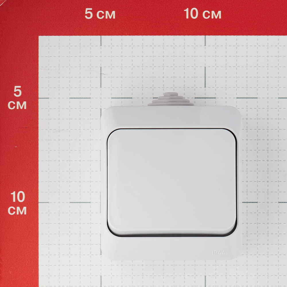 Выключатель Systeme Electric Этюд одноклавишный накладной серый (BA10-041C)