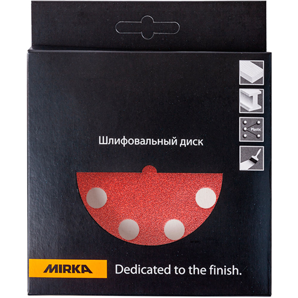 Диск шлифовальный Mirka Antistatic d125 мм P180 на липучку бумажная основа (5 шт.)