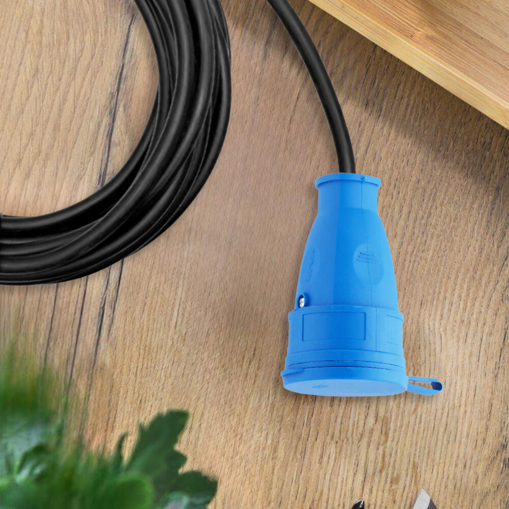 Розетка штепсельная Svet одинарная с заземлением IP44 синяя