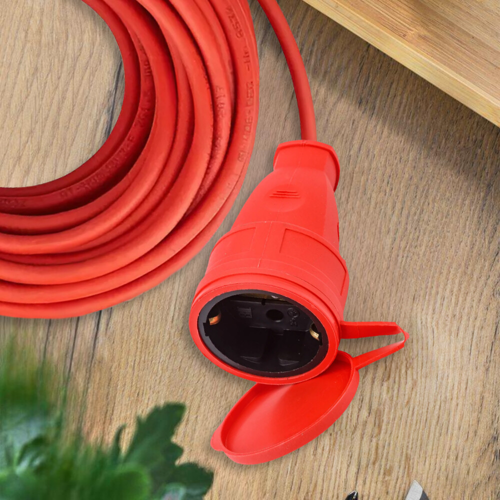 Розетка штепсельная Svet одинарная с заземлением IP44 красная