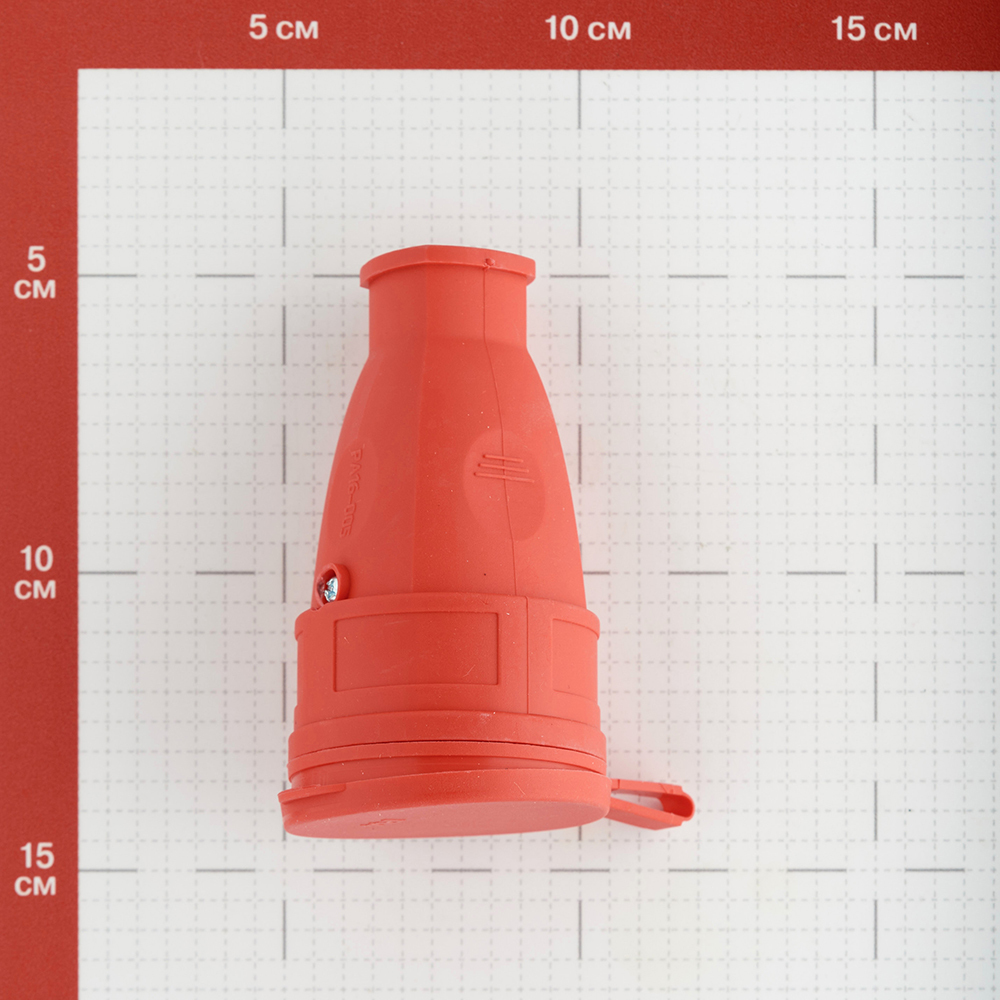Розетка штепсельная Svet одинарная с заземлением IP44 красная