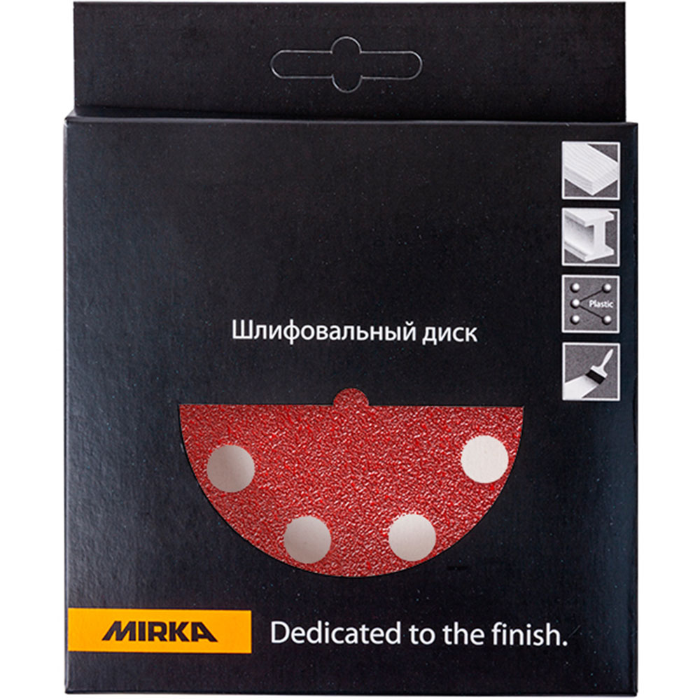 Диск шлифовальный Mirka Antistatic d125 мм P40 на липучку бумажная основа (5 шт.)