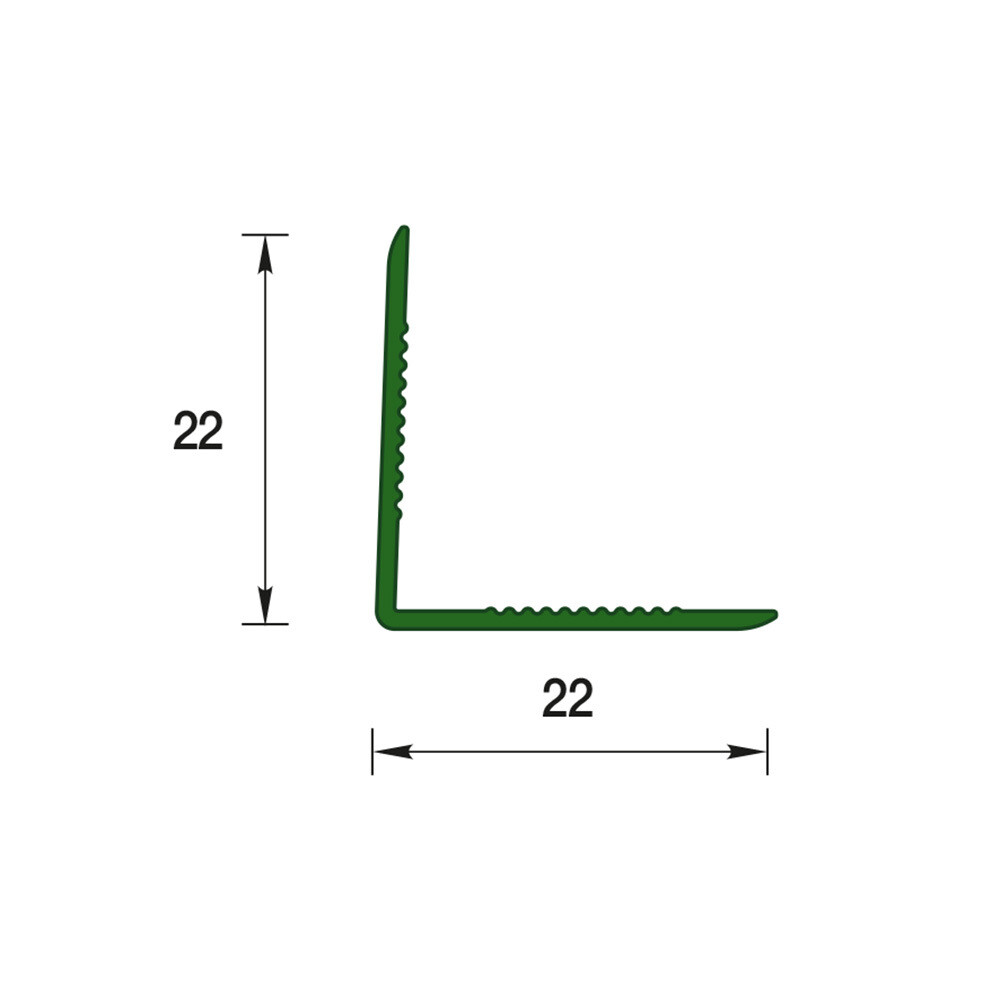 Уголок ПВХ 22х22х2700 мм глянцевый серый