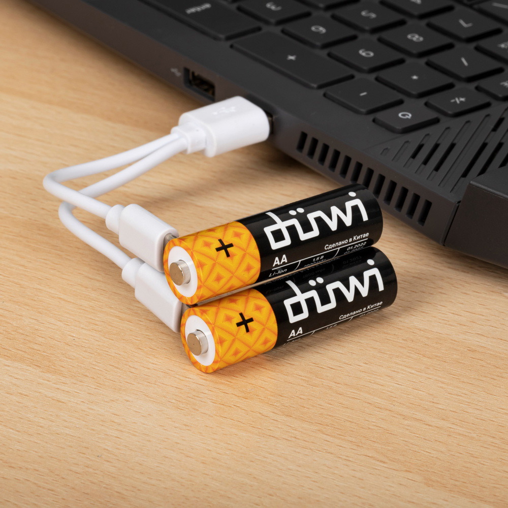 Аккумулятор Duwi AA пальчиковый HR6 1,5 В Li-Ion (2 шт.) (62010 5)