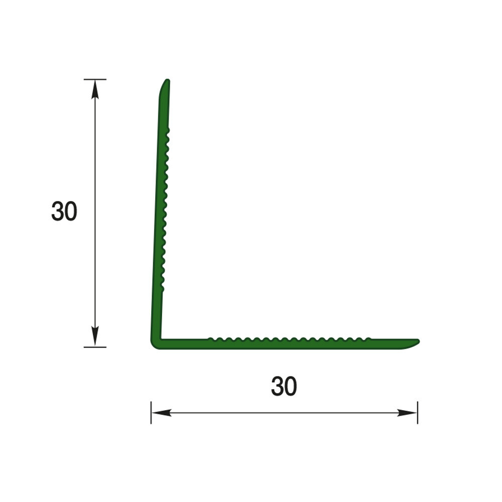 Уголок ПВХ 30х30х2700 мм глянцевый белый