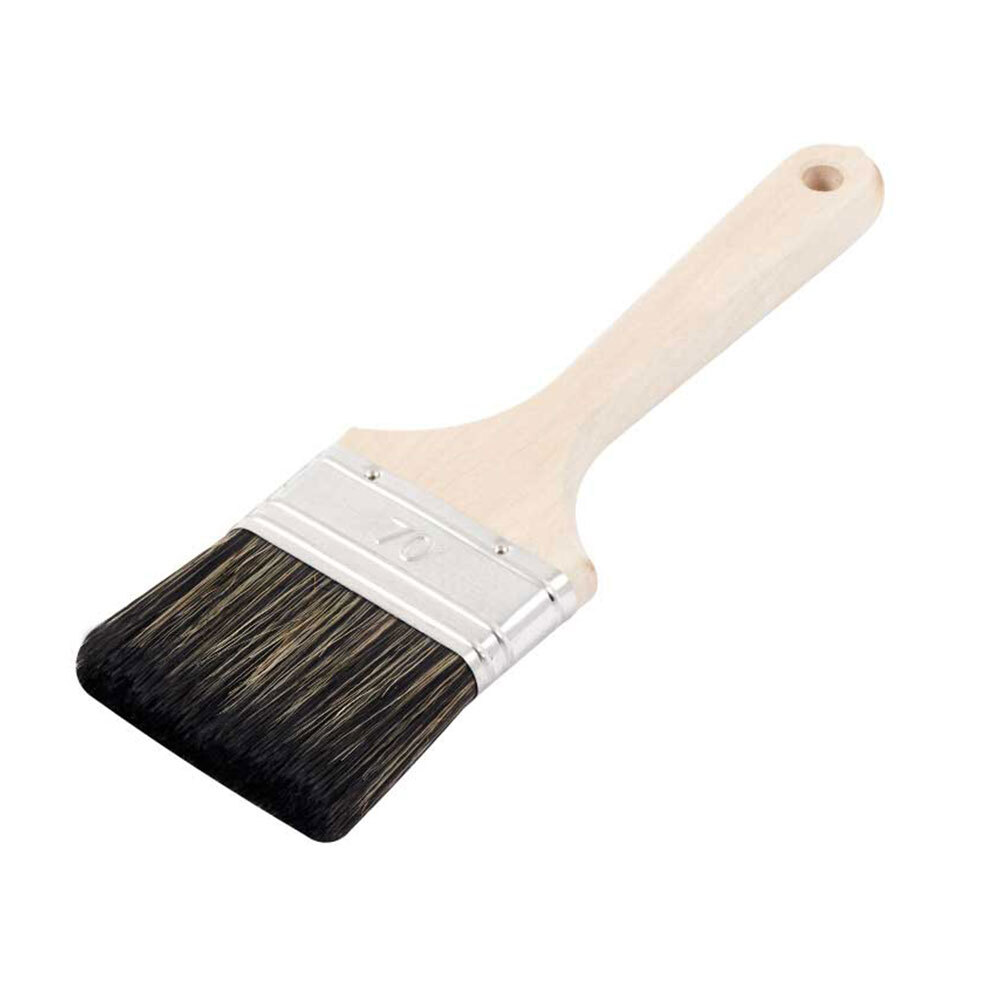 Кисть плоская смешанная щетина деревянная ручка Wenzo Wood 70х14 мм для антисептиков