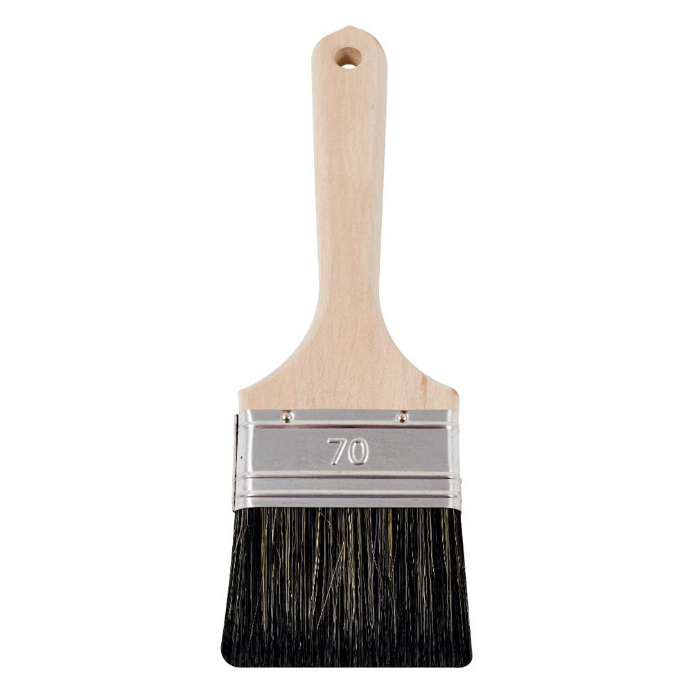 Кисть плоская смешанная щетина деревянная ручка Wenzo Wood 70х14 мм для антисептиков