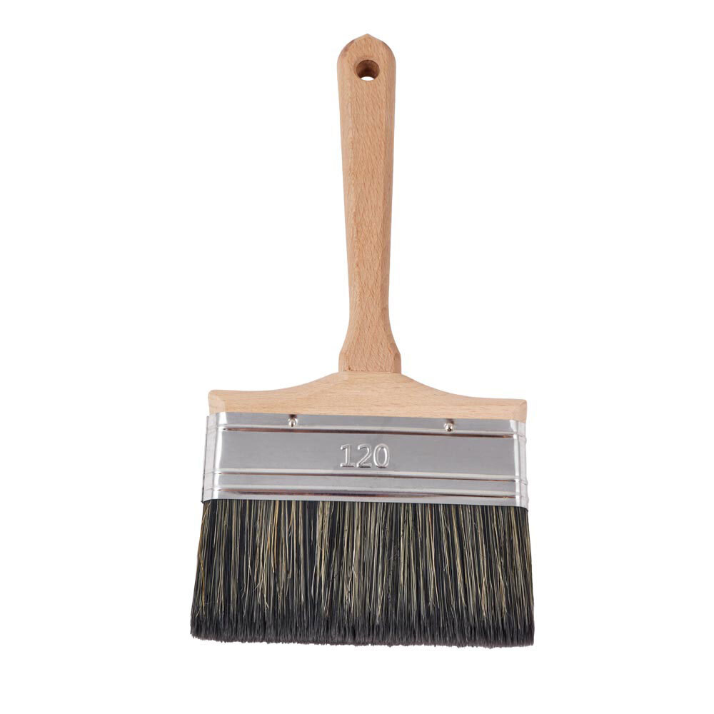 Кисть плоская смешанная щетина деревянная ручка Wenzo Wood 120х18 мм для антисептиков