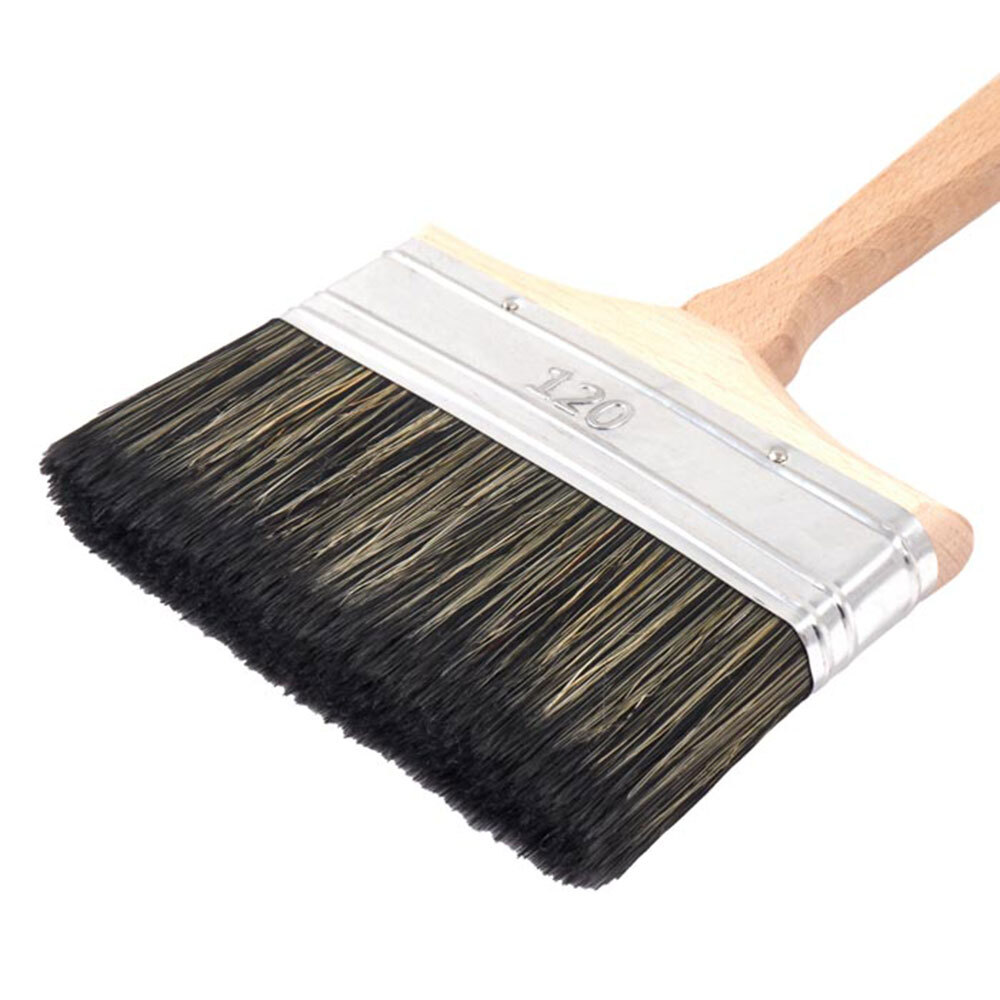 Кисть плоская смешанная щетина деревянная ручка Wenzo Wood 120х18 мм для антисептиков