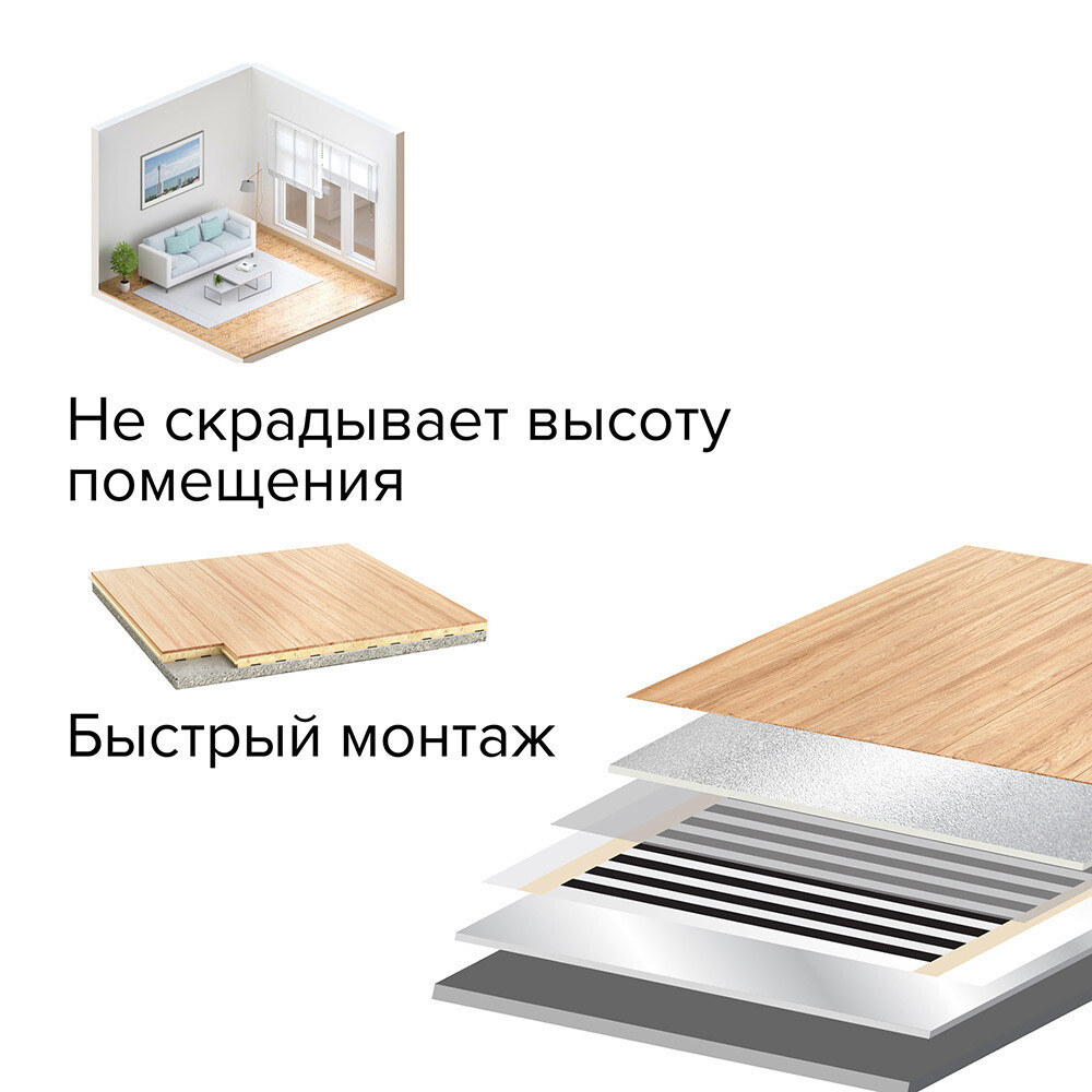 Теплый пол пленочный Caleo Silver 3 кв.м 150 (450) Вт