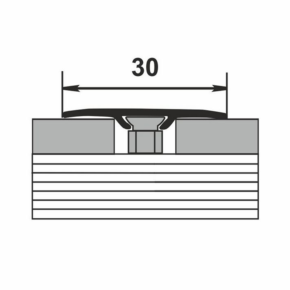 Порог алюминиевый одноуровневый стык 30х900 мм дуб кентерберри
